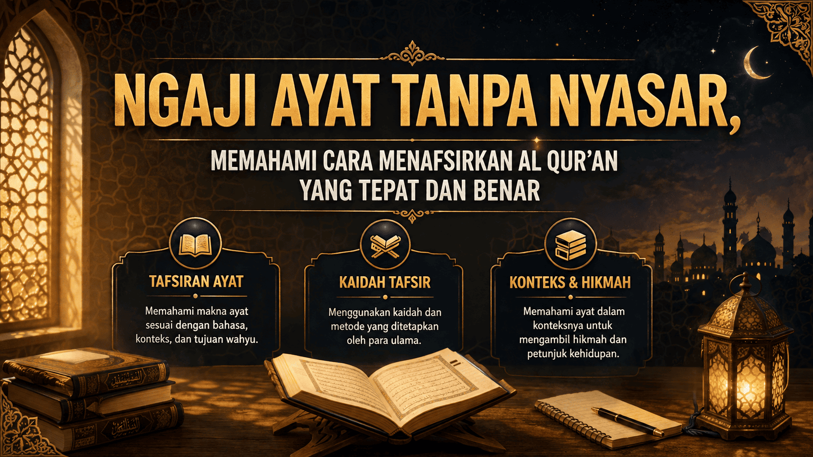 Ngaji Ayat Tanpa Nyasar,Memahami Cara Menafsirkan Al-Qur'an Yang Tepat dan Benar